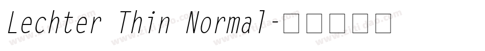Lechter Thin Normal字体转换
